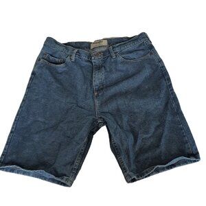 Wrangler Authentic Jean Shorts Sz 36 Relaxed Dark Wash Blue Denim Bottoms